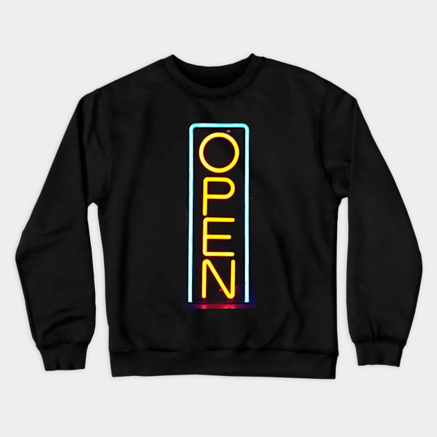 OPEN NEON Crewneck Sweatshirt by enchantingants